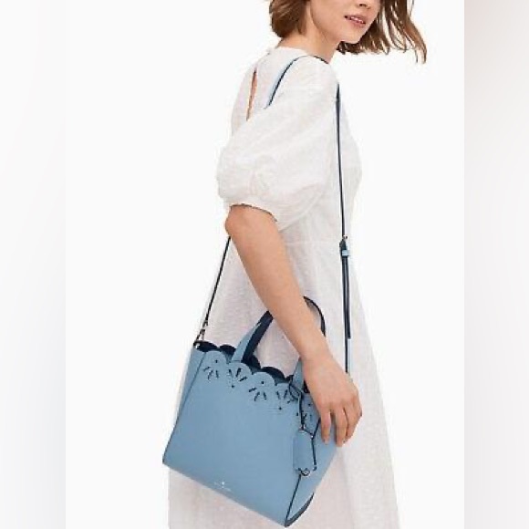KATE SPADE Magnolia Street Mini Mina Eyelet Satchel - Pastel Blue - Picture 15 of 15